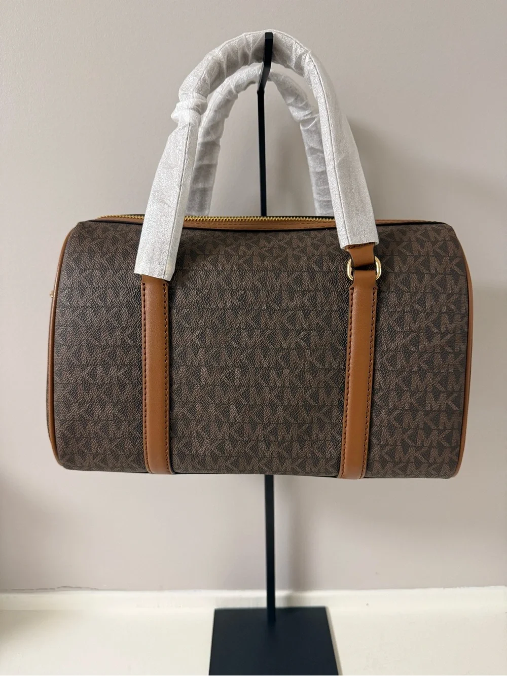 NWT!! Michael Kors Brown/Chestnut Signature Logo Bowling Bag